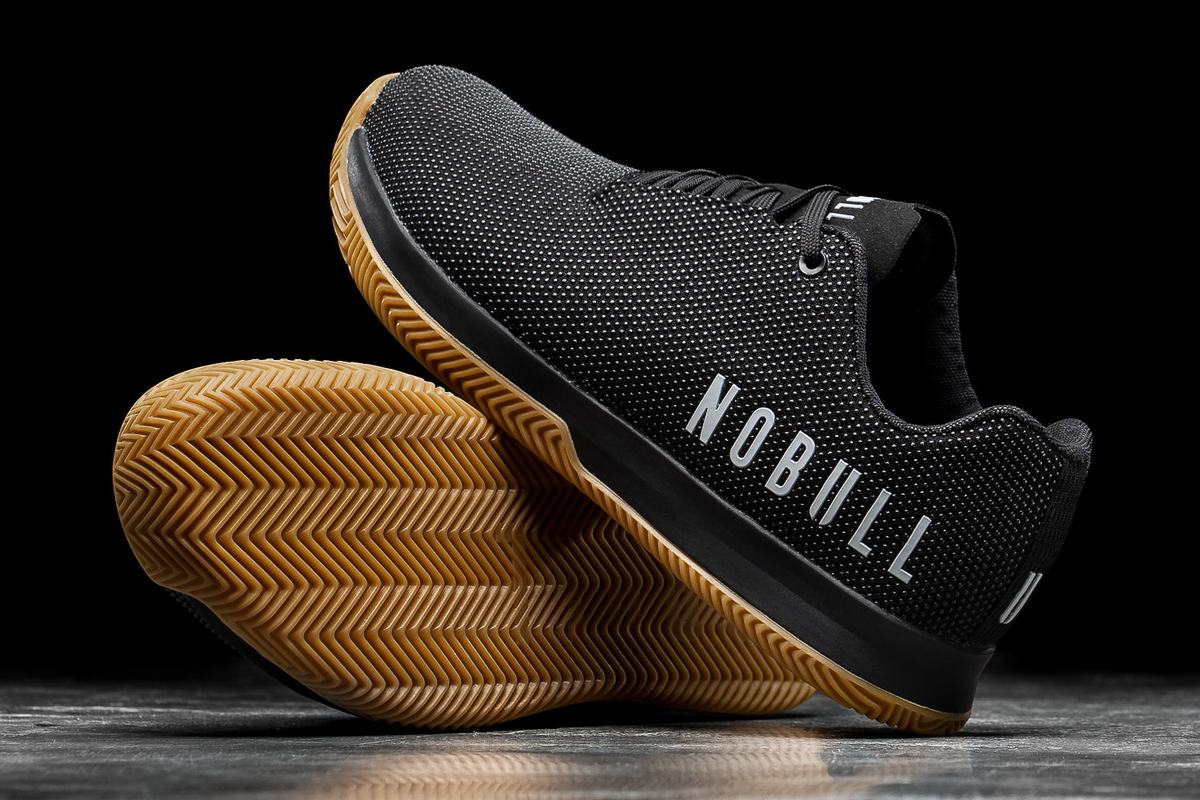 Nobull Superfabric Court Men's Trainers Black | Australia (XU0659)